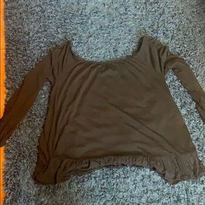 Black off the shoulder shirt